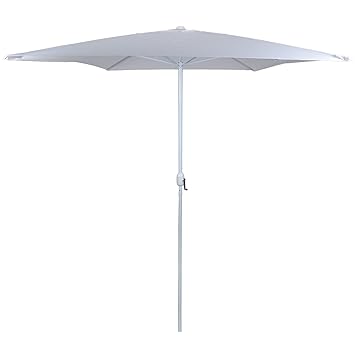 Sonnenschirm rechteckig 200x300 cm Rechteckschirm weiß Marktschirm