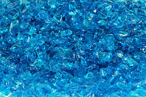 American Fireglass 9 to 12mm Fire Pit and Outdoor Fireplace Glass, Small, 10-Pound, Turquoise