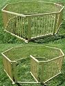 New Baby Wooden Playpen Room Divider Wood Octagon Play Pen