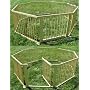 New Baby Wooden Playpen Room Divider Wood Octagon Play Pen