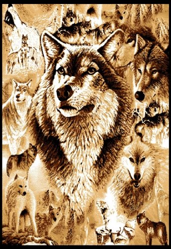 Home Dynamix Area: Zone Rug: 7503B: Wolf Family: Ebony Black 5' 3x7' 5