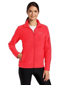 Columbia Women's Fast Trek II Full Zip Fleece Jacket, Red Hibiscus, X-Small