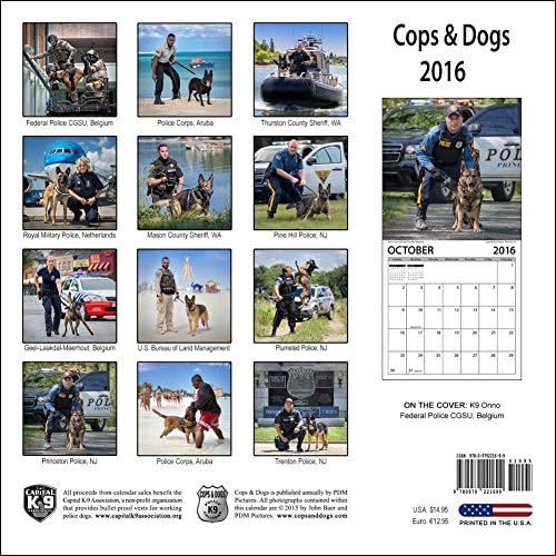 Cops & Dogs 2016 Police K9 Calendar Featuring German Shepherds, Border Collies and More