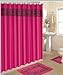 WPM/AHF 19 Piece Bath Accessory Set Pink Zebra Bathroom Rugs & Shower Curtain & Accessories