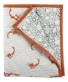 Argington Organic Crib Quilt, Fish And Pebbles Print