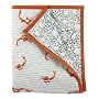 Argington Organic Crib Quilt, Fish And Pebbles Print