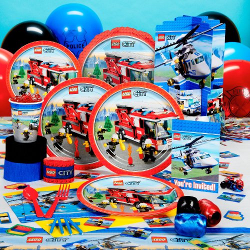 Party Destination LEGO City Deluxe Party Pack for 8 & 8 Favor Packs