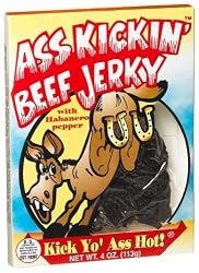 Ass Kickin' Beef Jerky with Habanero Pepper, 4-Ounce Package  (Pack of 3)