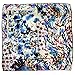ETSYG Multicolour Large Head Scarves Women Silk Square Scarf Petal Rose Pattern