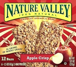 Nature Valley Crunchy Granola Bars, Apple Crisp, 12-Count Boxes (Pack of 6)