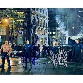 Jessica Alba, Michael Chiklis, Chris Evans & Ioan Gruffudd autographed 8x10 Fantastic 4 photo