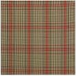 Durable Flat Weave 100% Cotton Colorful Cream and Dark Green Plaid Tablecloth 60x60 Inches