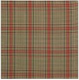 Durable Flat Weave 100% Cotton Colorful Cream and Dark Green Plaid Tablecloth 54x90 Inches
