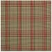 Durable Flat Weave 100% Cotton Colorful Cream and Dark Green Plaid Tablecloth 54x90 Inches