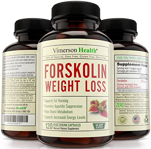 60 DAY SUPPLY - Pure Forskolin Extract for Extreme Weight Loss. 100% All Natural Supplement. Best Diet Pills, Appetite Suppressant & Carb Blocker. Made in the USA. 100% Money Back Guarantee