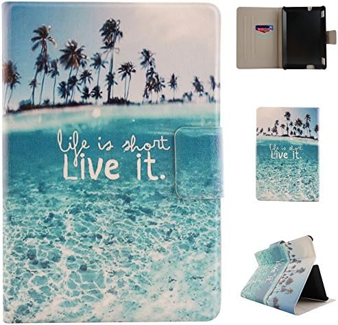 Amazon Kindle Fire HDX 7 Case, Showing Totem Series PU Leather Outer Shell + Soft TPU Inner Shell Protective Case Only for 7 Inches Amazon Kindle Fire HDX Tablet Case (Seaside)