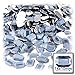 The Crafts Outlet 144-Piece Acrylic Aluminum Foil Flat Back Octagon Rectangle Rhinestones, 10 by 14mm, Clear