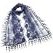 Lace Mesh Vine Flower Hand Embroidered Cotton Nylon Long Scarf - Various Color
