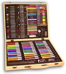 Deluxe Art Set In Wood Carrying Case...