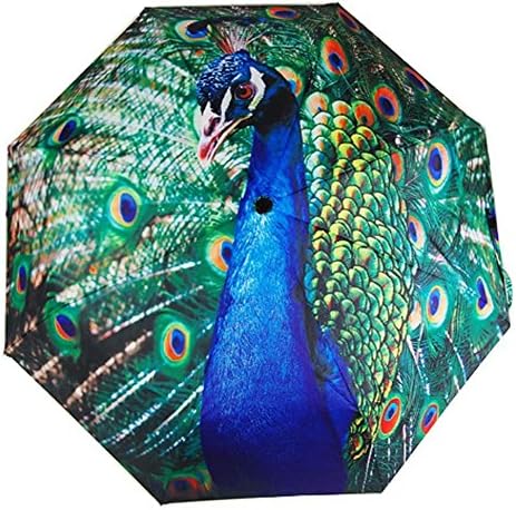 Original Design Brand New 21-inch Thermal Transfer Technology Printing Prevention of UV Umbrella Parasol Peacock Open wings Animal Prints Personality Rain or Shine Female Umbrella Parasol