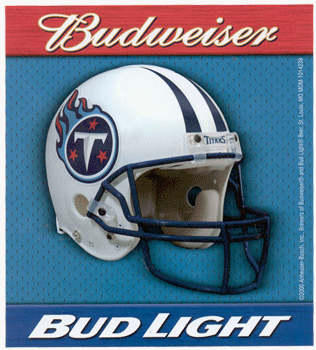Tennessee Titans - Budweiser Bud Light - Sticker / Decal