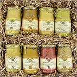 Boxed Gift Set- Fallot Authentic French Dijon Mustard Assortment of 8 Mustards, Each 7 Oz