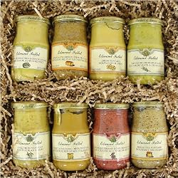 Boxed Gift Set- Fallot Authentic French Dijon Mustard Assortment of 8 Mustards, Each 7 Oz