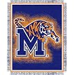 Memphis Tigers NCAA Triple Woven Jacquard Throw (019 Focus) (48"x60")