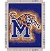 Memphis Tigers NCAA Triple Woven Jacquard Throw (019 Focus) (48x60")"
