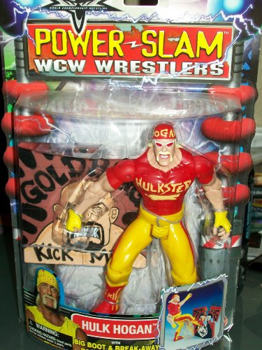 WCW POWER SLAM WRESTLERS- HULK HOGAN- RED AND YELLOW- RARE-image