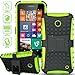ElBolt TM 3 in 1 Bundle Nokia Lumia 635 / Nokia Lumia 630 Armor Grenade Stand Hard Gel Case - Neon Green with Free Ultra-Sensitive Stylus Pen and Premium Screen Protector by ElBolt TM