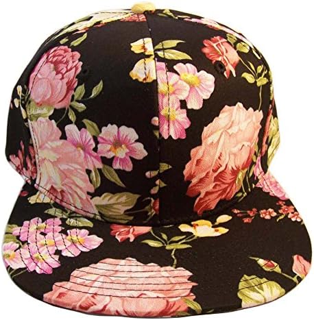 Floral Flower Hawaii Snapback Adjustable Cotton Hat Baseball Cap