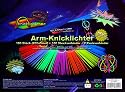 100 frische Arm Knicklichter im 7 Farbmix, 20 cm. 202 teiliges Komplettset. OHNE krebserregende Weichmacher (Phthalate)! Fabrikfrisch vom Hersteller! Direkt ab Lager lieferbar!
