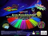 100 frische Arm Knicklichter im 7 Farbmix, 20 cm. 202 teiliges Komplettset. OHNE krebserregende Weichmacher (Phthalate)! Fabrikfrisch vom Hersteller! Direkt ab Lager lieferbar!