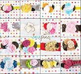 Ema Jane - 15 Set of Shabby Chic Girl Flower Headbands - Fits Baby, Toddler, Child