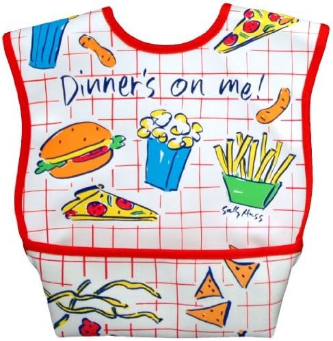 Dex Dura Bib Large for ages 6 - 24 Months - Dinner's on Me by Dexbaby