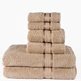 Ultra Soft 100% Cotton Luxury Oversized Bath Towel in Linen by Cotton Craft
