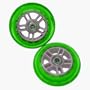 Razor Scooter Replacement Wheels Set with Bearings (Green)