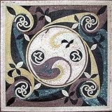 Marble Mosaic Stone Art Tile Wall Floor Decor, 24