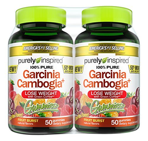 Purely Inspired Garcinia Cambogia Gummies Weight Loss Supplement, Fruit Burst, 100 Count by Purely Inspired