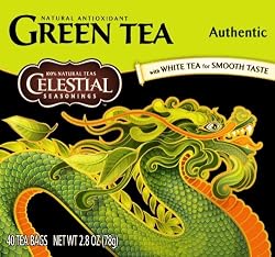 Celestial Seasonings Authentic Green Tea, 40-Count Tea Bags (Pack of 6)