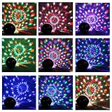 IMAGE® Stylish 20W DMX Voice-activated RGB LED Crystal Magic Ball Laser Effect Light For Disco DJ Party Bar KTV Christmas Show(US regulatory plug)6 Mix Colors (red, green, blue, orange, white, purple)