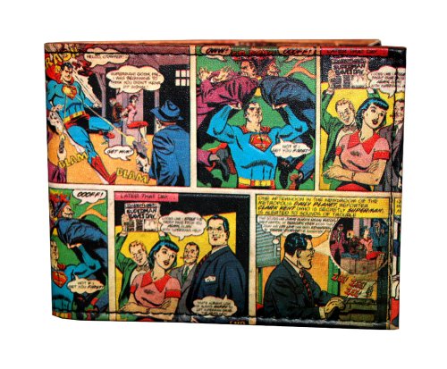 Best Price Superman Comic Page DC Comics Super Hero Bifold Wallet