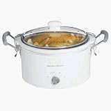 Hamilton Beach 33144 Stay-or-Go 4-Quart Slow Cooker, White