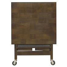 Oasis Concepts All Wood Entertainer Folding Table, Walnut