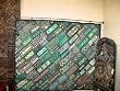 Green Tribal Banjara Vintage Sari Wall Hanging Tapestry Throw Bedspread Crazy Quilt Coverlet