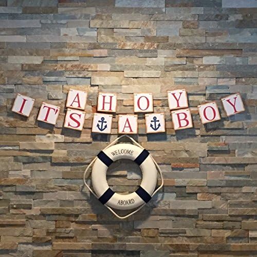 Ahoy Its A Boy Banner, Boy Baby Shower Decoration, Nautical Theme Baby Shower, It's a Boy, Boy Baby Shower, Nursery Decoration