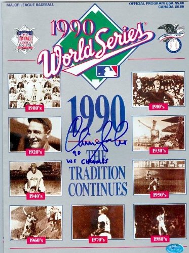 Chris Sabo Autographed/Hand Signed 1990 World Series Program (Cincinnati Reds 1990 World Series Cham
