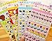 ONOR-Tech 4 Sheets Cute Lovely 3D DIY Cartoon Decorative Puffy Adhesive Sticker Tape / Kids Craft Scrapbooking Sticker Set for Diary, Album