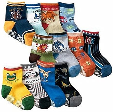 Boy's Dinosaur Themed Children Boy Sport Crew Socks Cartoon Dinosaur Pattern Socks